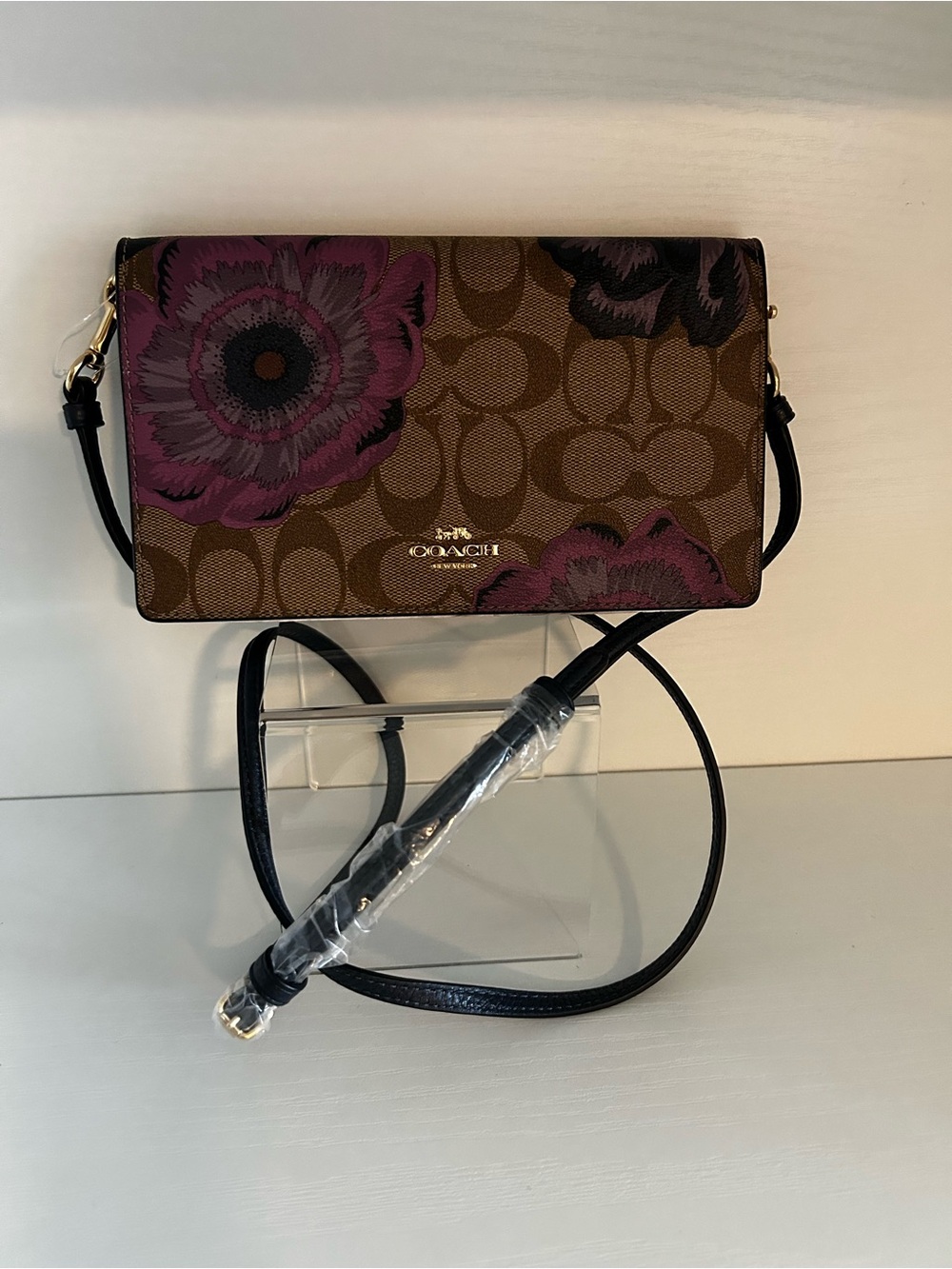 🥇 NWOT $278 MSRP Coach Anna Foldover Crossbody Clutch limited edition